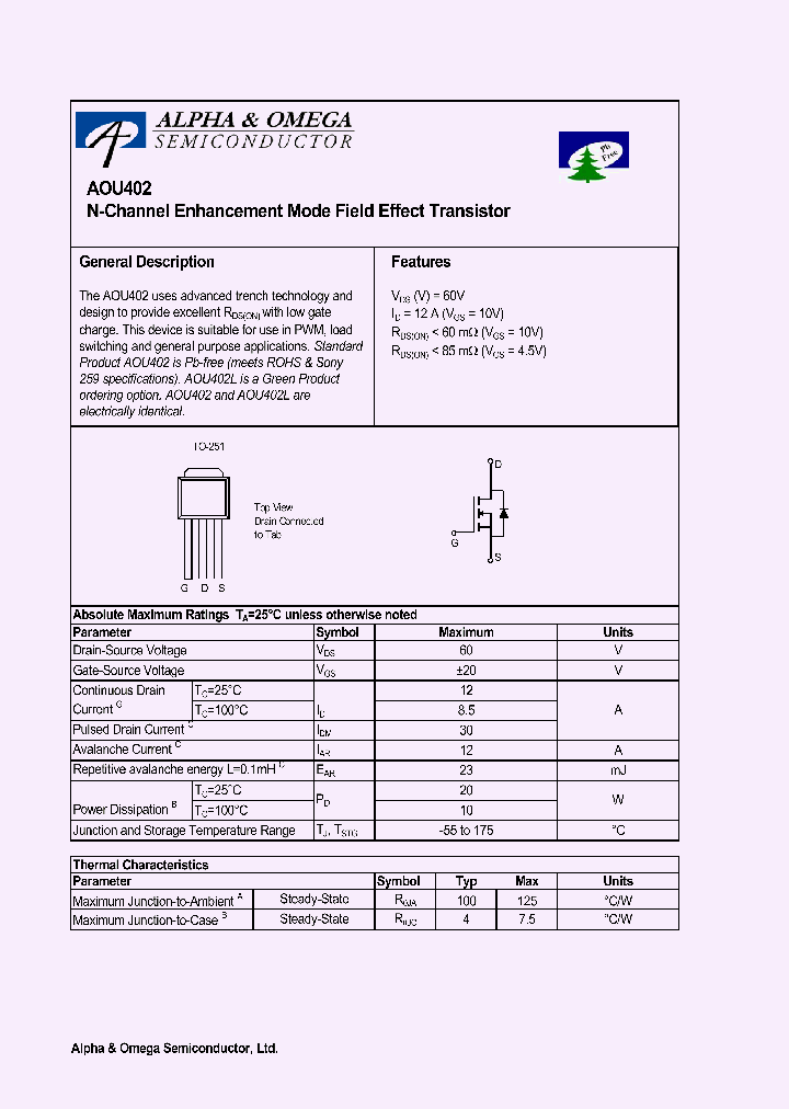 AOU402L_1210305.PDF Datasheet
