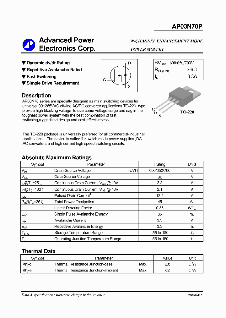 AP03N70P_1210326.PDF Datasheet