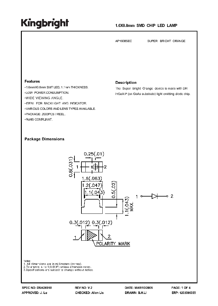AP1608SEC_1210414.PDF Datasheet