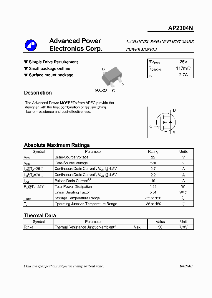 AP2304N_1210492.PDF Datasheet