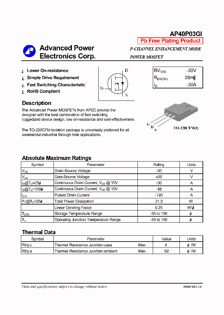 AP40P03GI_1210552.PDF Datasheet