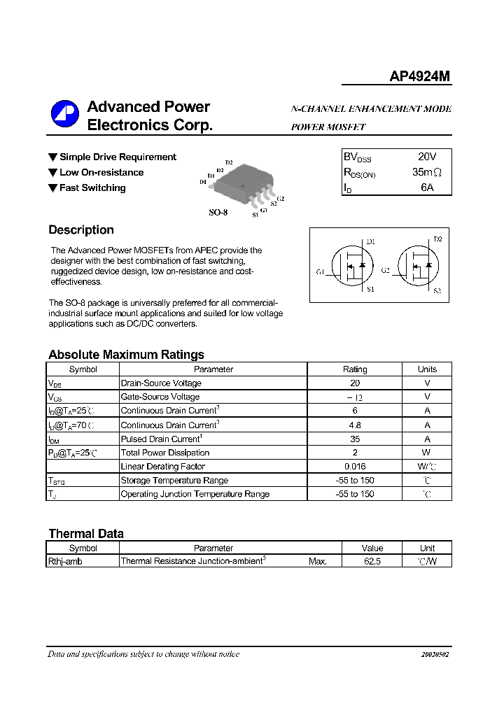 AP4924M_1061887.PDF Datasheet