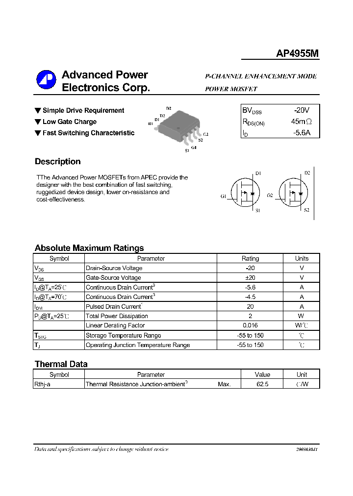 AP4955M_1061890.PDF Datasheet