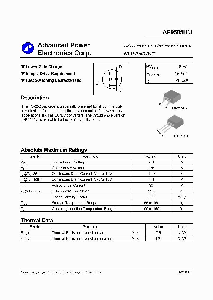 AP9585J_1210612.PDF Datasheet