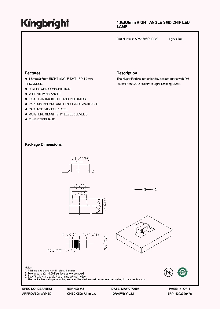APA1606SURCK_1027019.PDF Datasheet