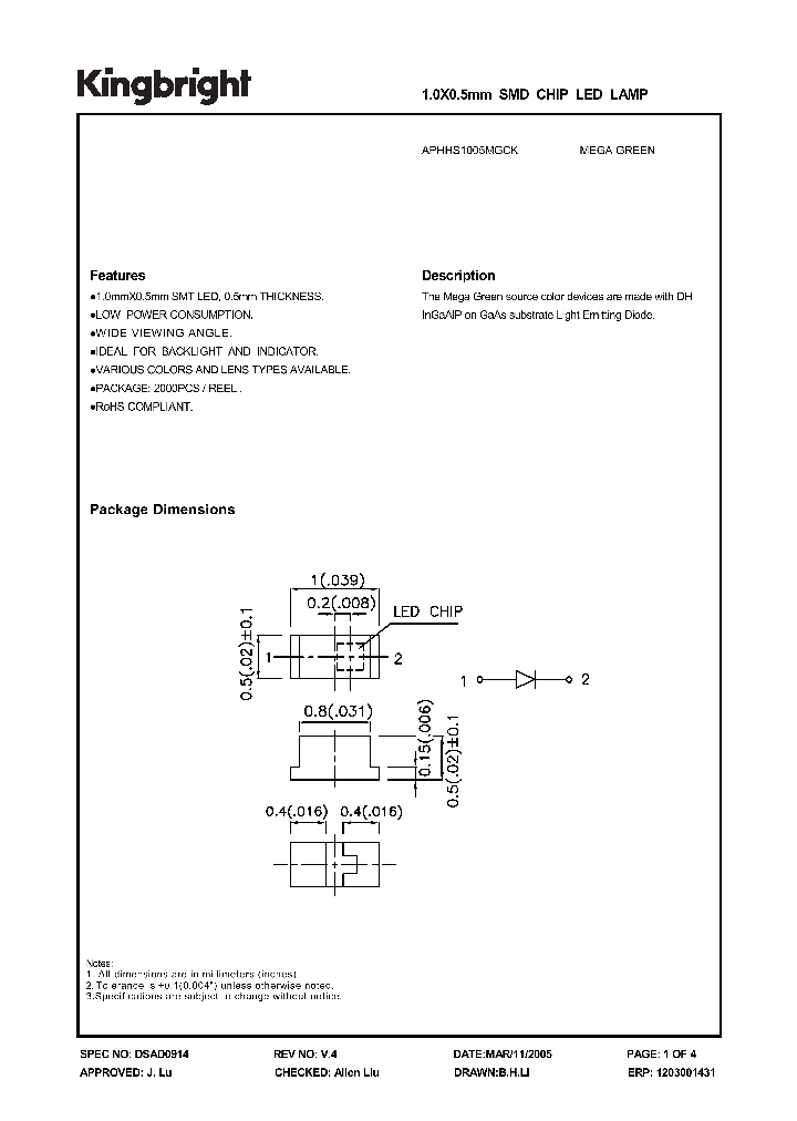 APHHS1005MGCK_1210873.PDF Datasheet