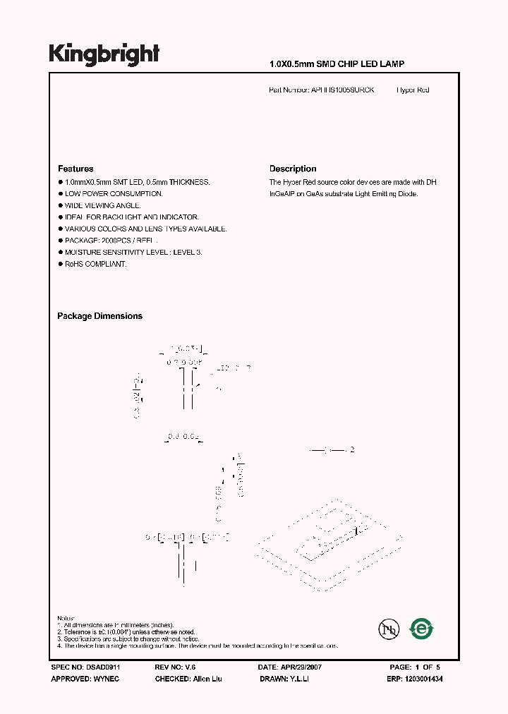 APHHS1005SURCK_1210876.PDF Datasheet