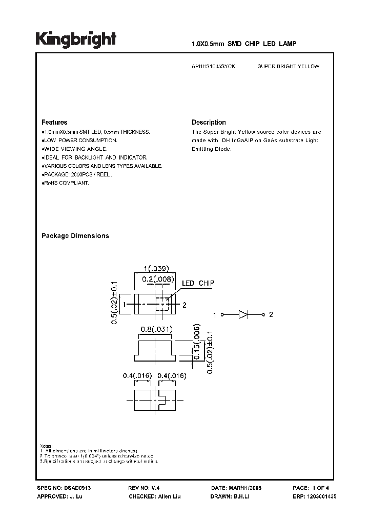APHHS1005SYCK_1210877.PDF Datasheet