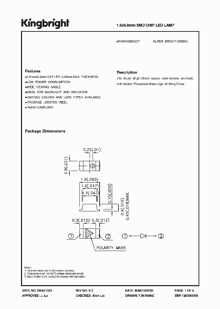 APHM1608SGCT_1210901.PDF Datasheet
