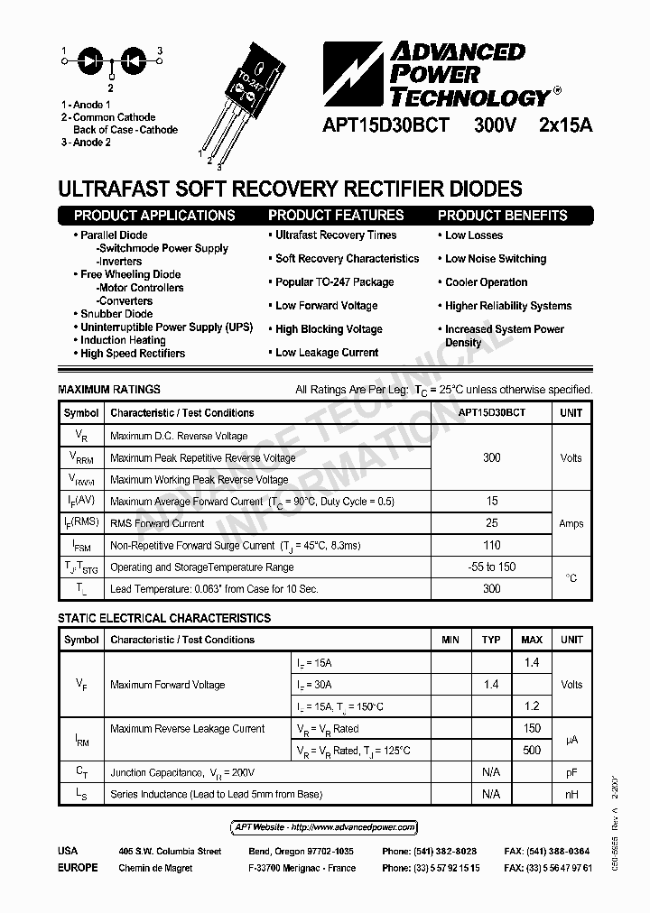 APT15D30BCT_1211360.PDF Datasheet