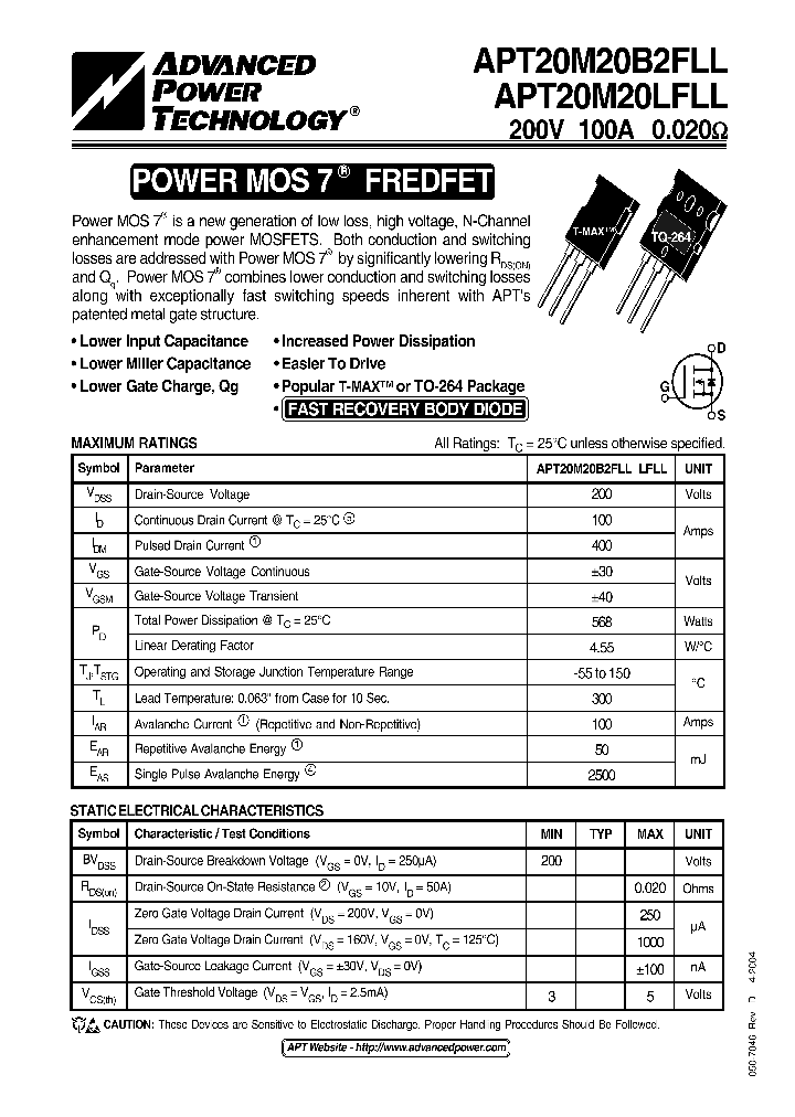 APT20M20LFLL_1211464.PDF Datasheet