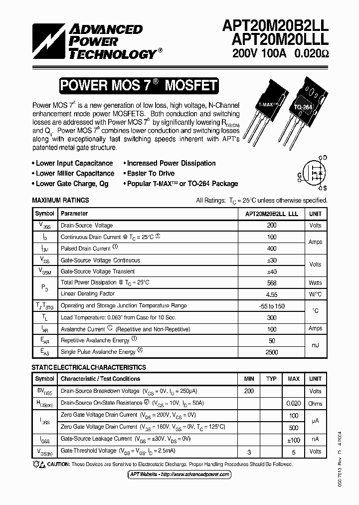 APT20M20LLL_1211466.PDF Datasheet