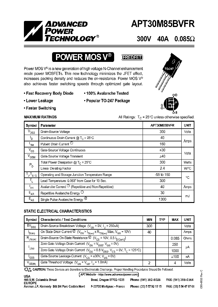 APT30M85_1162889.PDF Datasheet