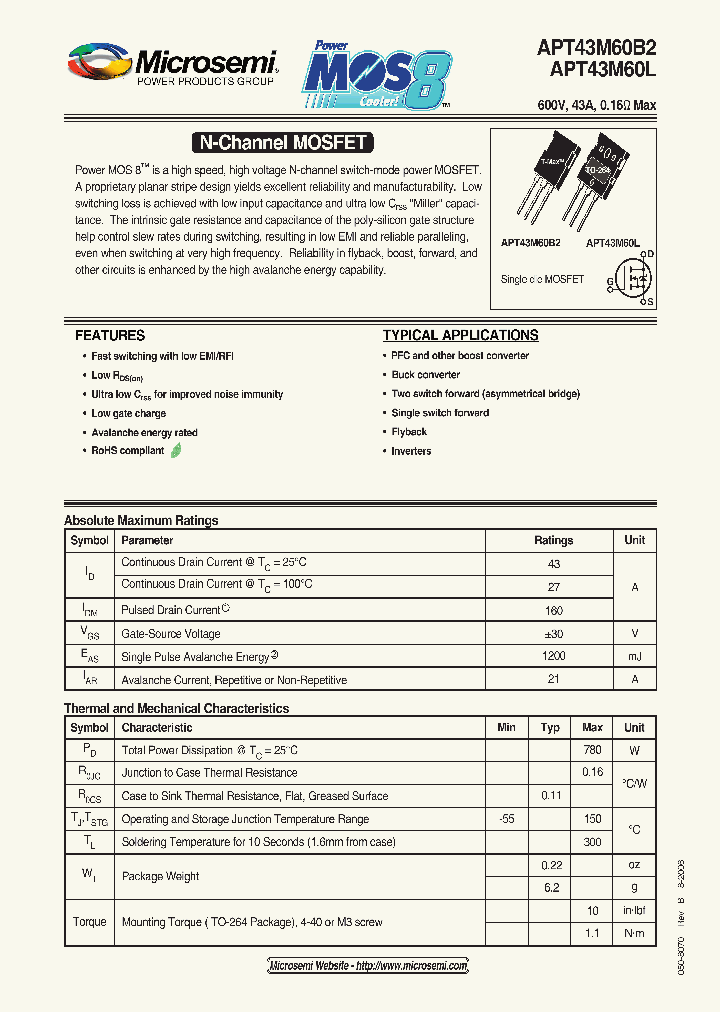 APT43M60L_1211663.PDF Datasheet