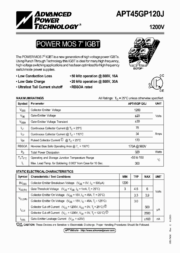 APT45GP120J_1169065.PDF Datasheet
