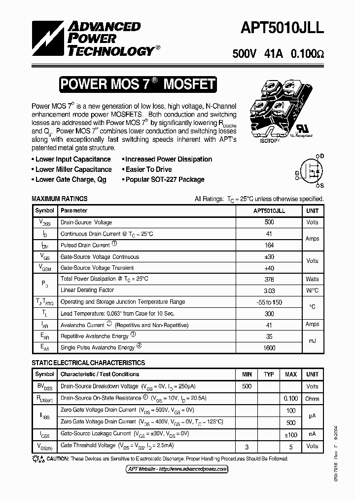 APT5010JLL04_1211674.PDF Datasheet