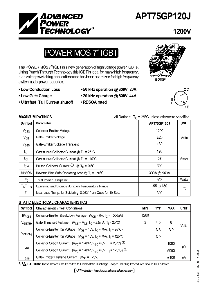 APT75GP120J_1211917.PDF Datasheet
