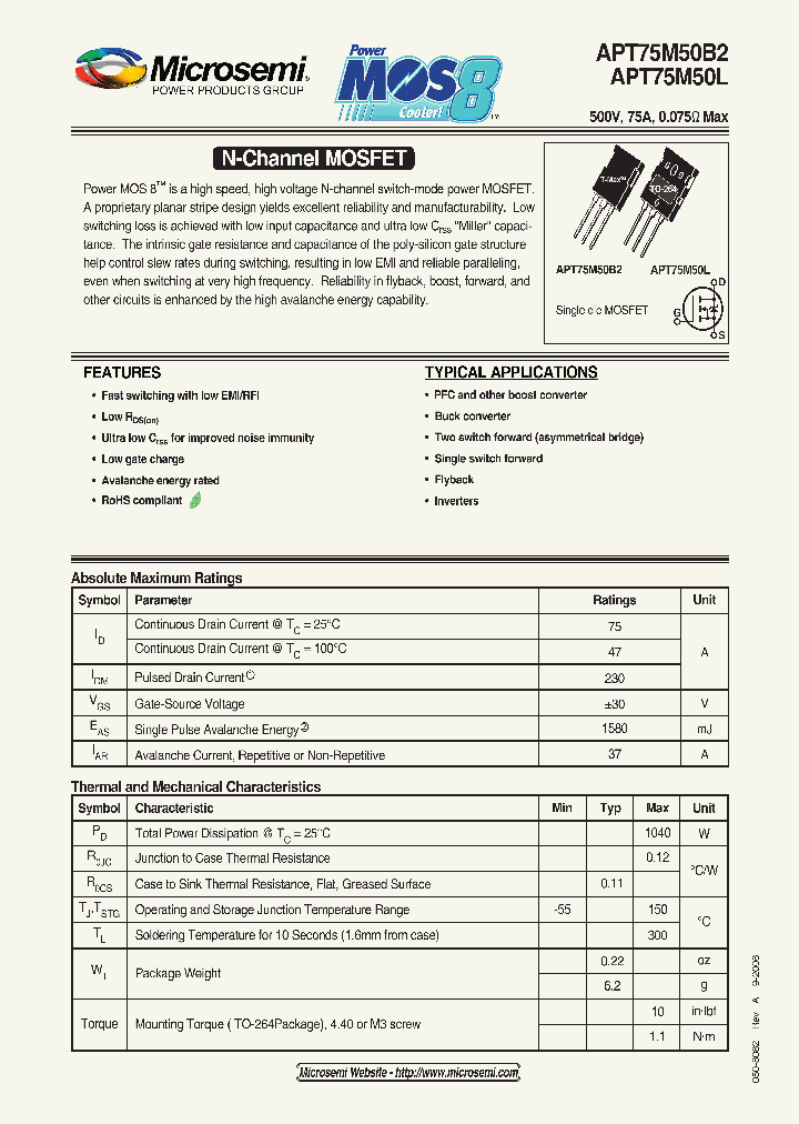 APT75M50L_1211918.PDF Datasheet