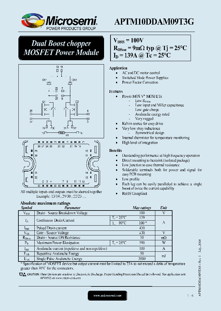 APTM10DDAM09T3G_1212574.PDF Datasheet
