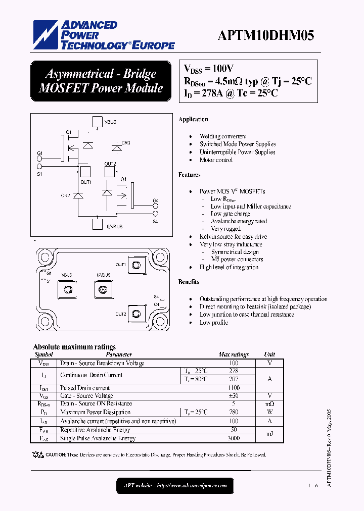 APTM10DHM05_1167447.PDF Datasheet