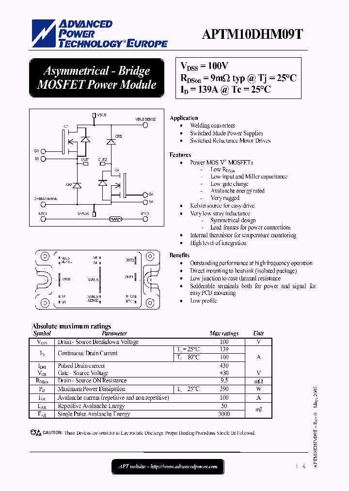 APTM10DHM09T_1167449.PDF Datasheet
