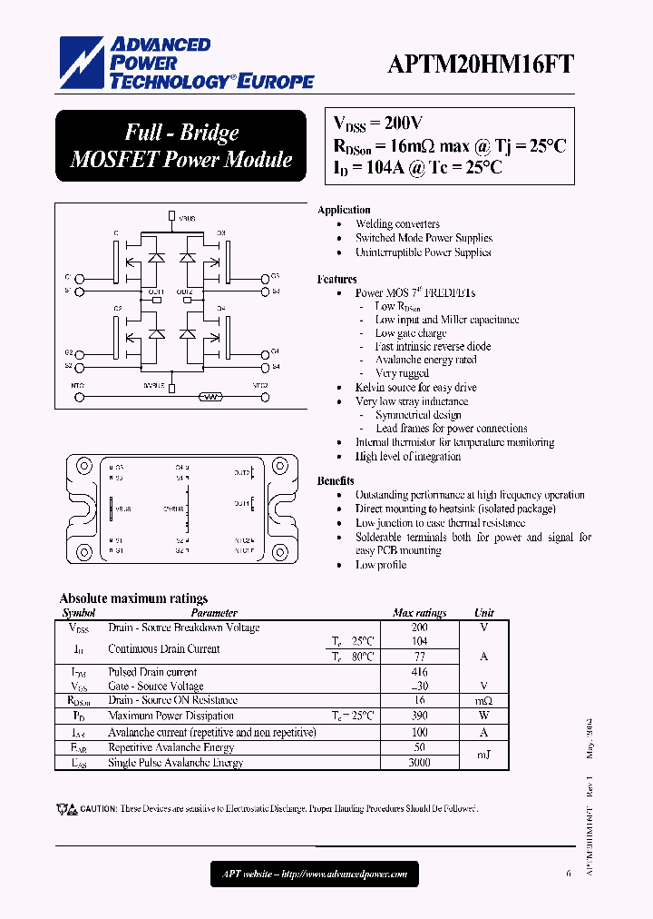 APTM20HM16FT_1212660.PDF Datasheet