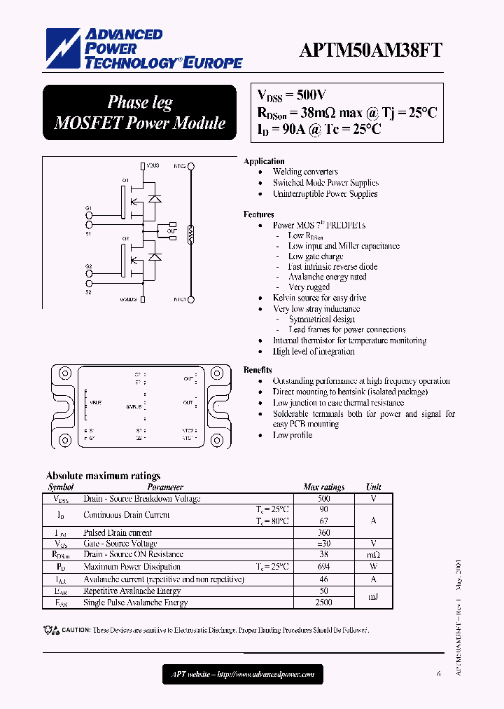 APTM50AM38FT_1212678.PDF Datasheet