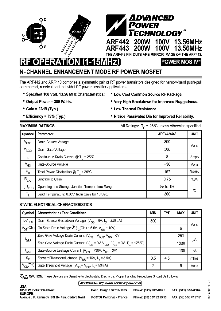 ARF443_1212950.PDF Datasheet