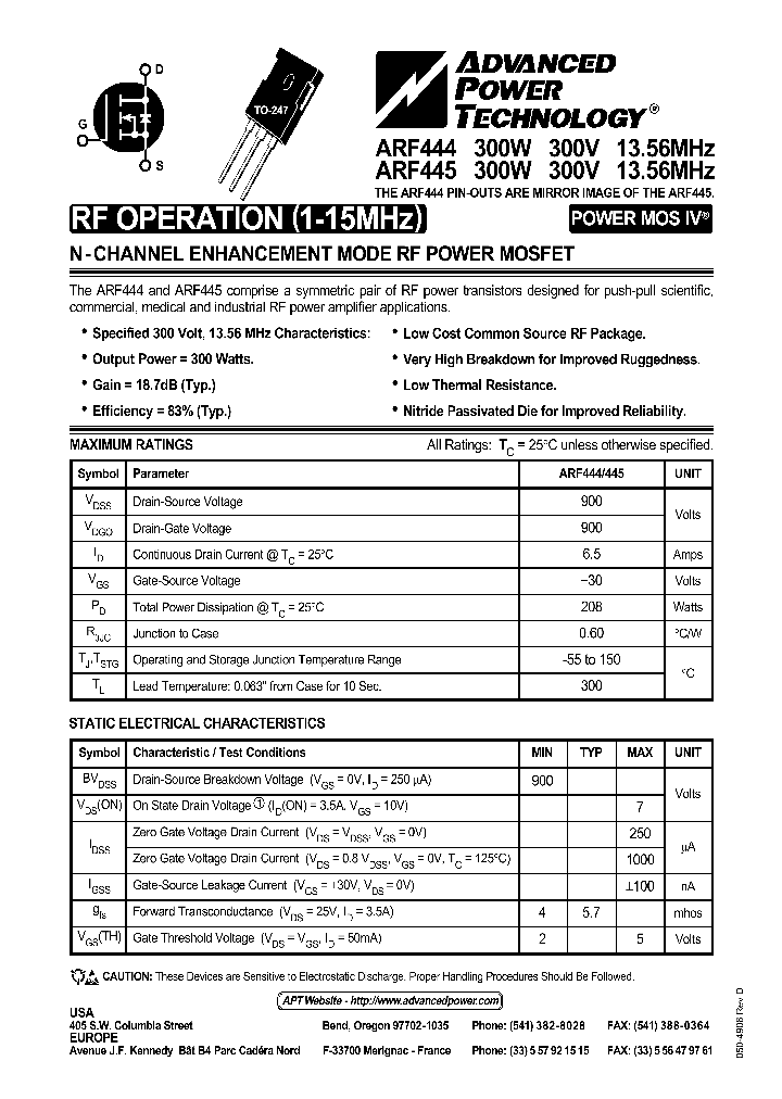ARF445_1212951.PDF Datasheet