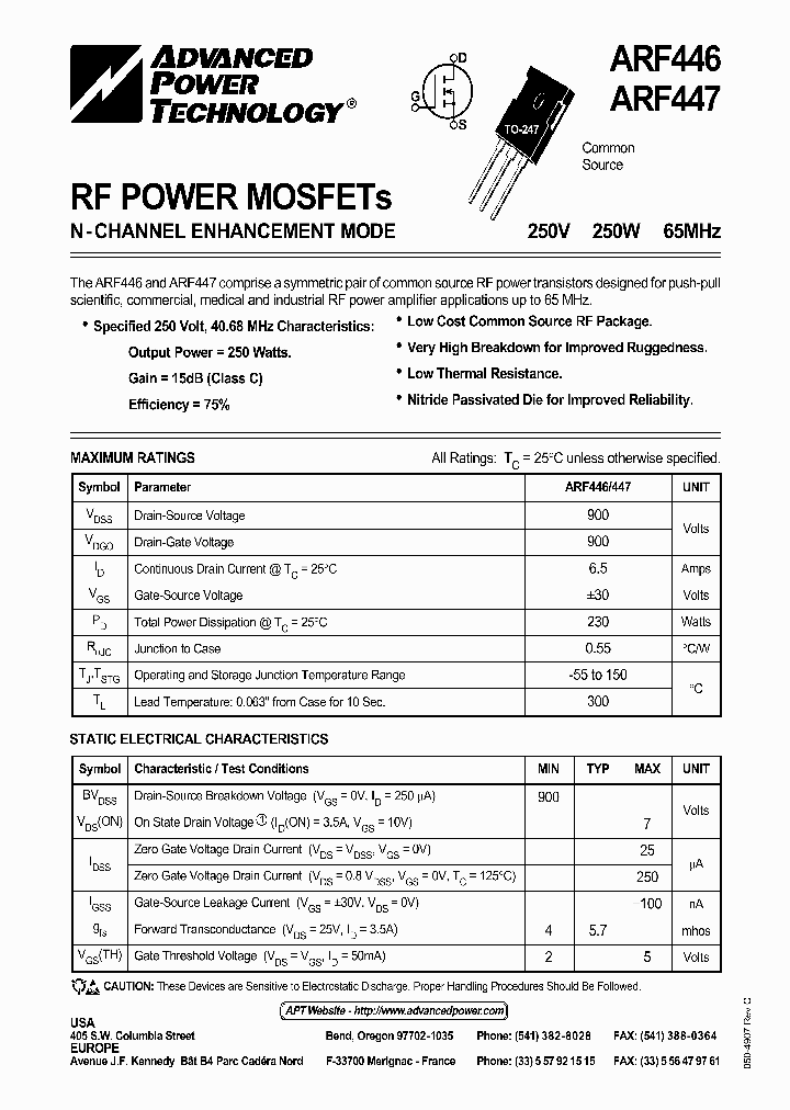 ARF447_1212952.PDF Datasheet