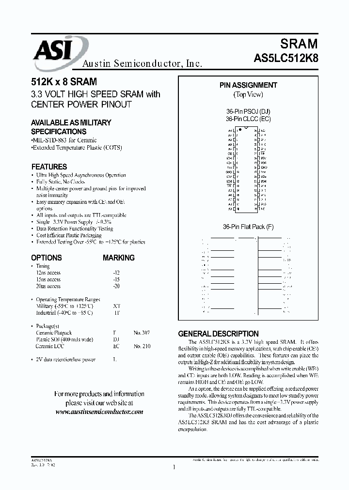 AS5LC512K8F-20LXT_1213167.PDF Datasheet