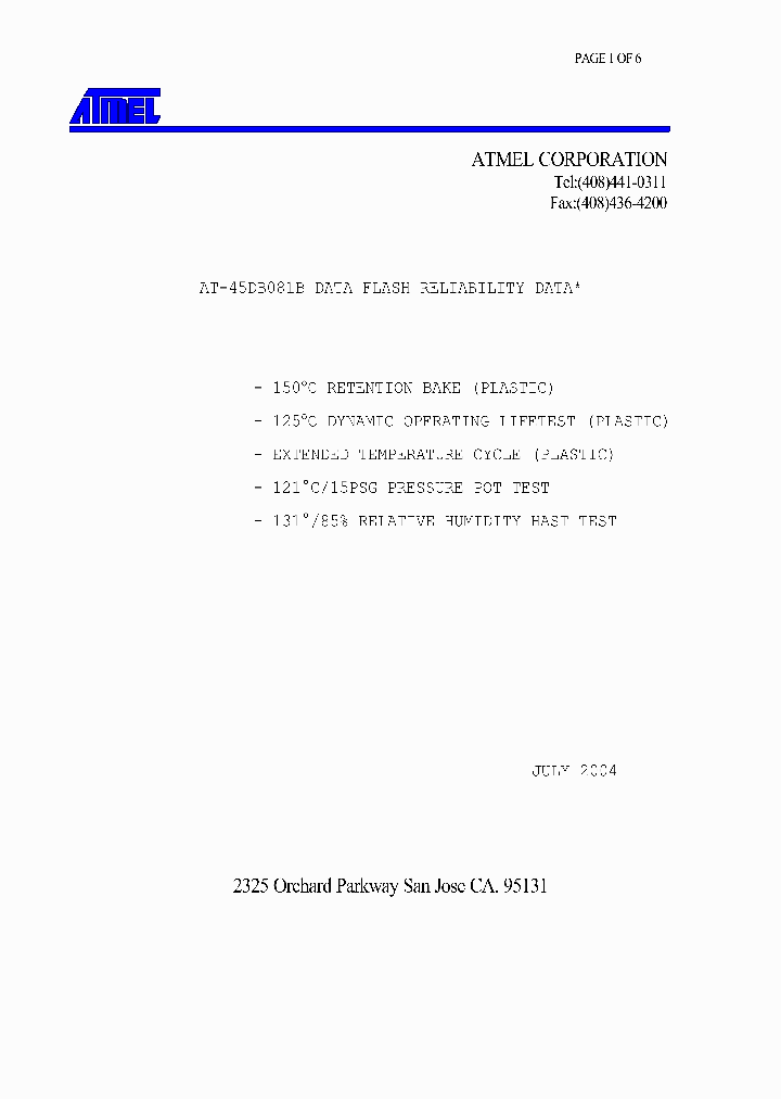 AT-45DB081B_1213963.PDF Datasheet