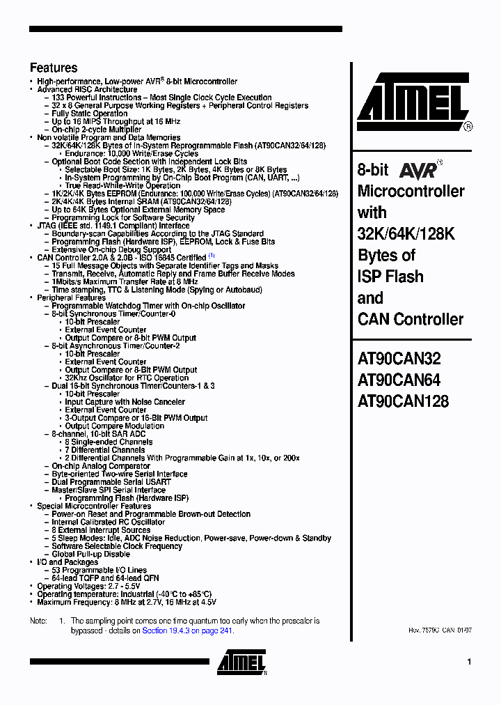 AT90CAN3207_1121459.PDF Datasheet
