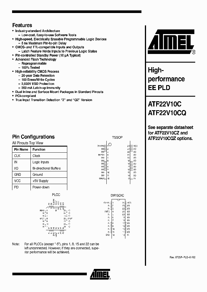 ATF22V10C-7JI_1055831.PDF Datasheet