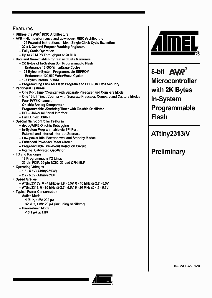 ATTINY2313V06_1214695.PDF Datasheet