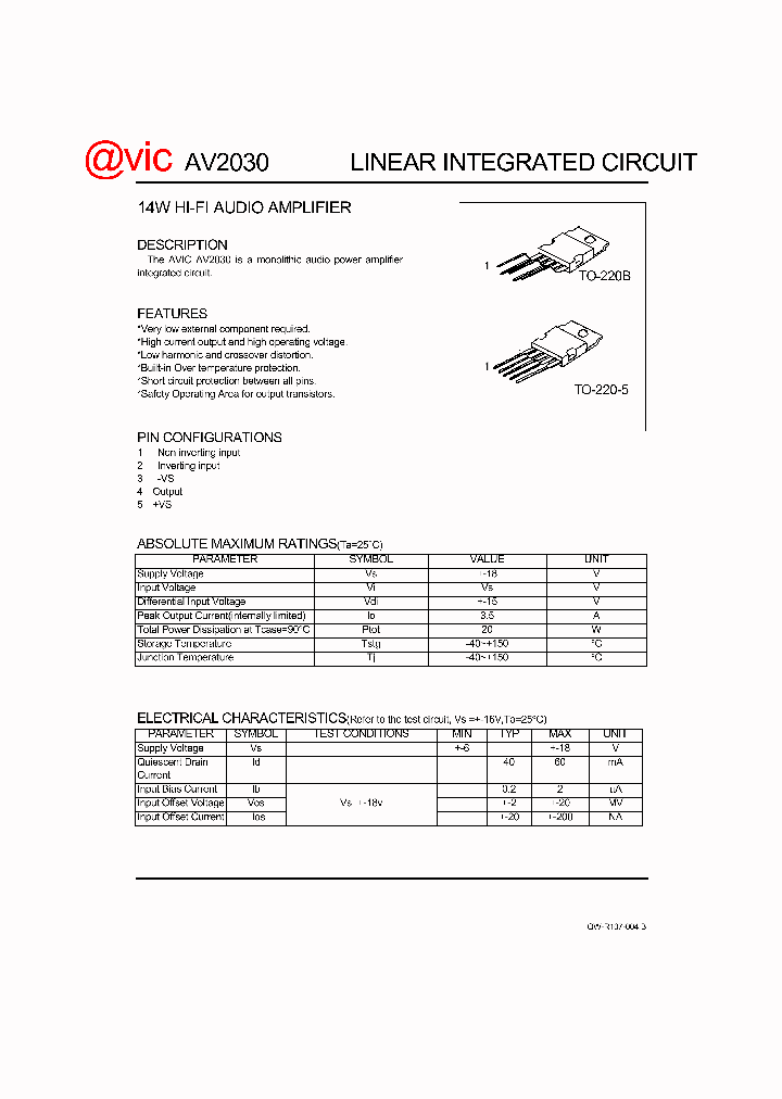 AV2030_1214808.PDF Datasheet