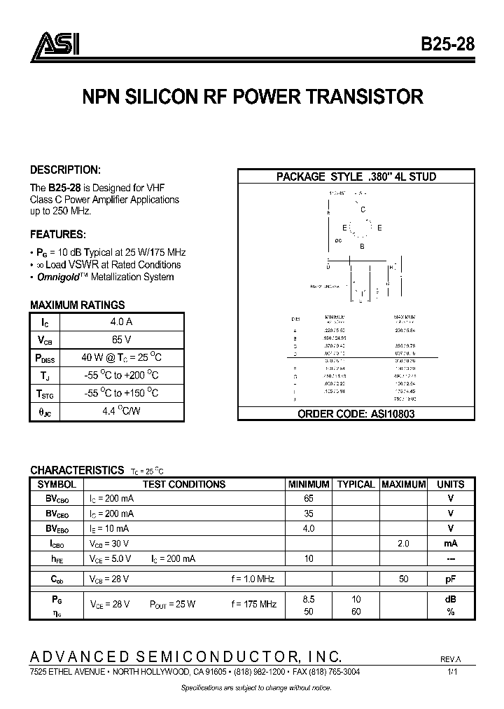 B25-28_1215313.PDF Datasheet