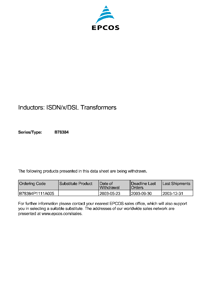 B78384P1111A005_1216336.PDF Datasheet