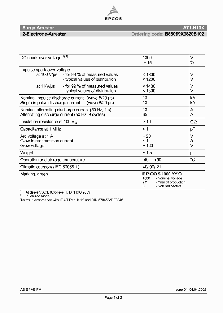 B88069X3820S102_1216523.PDF Datasheet