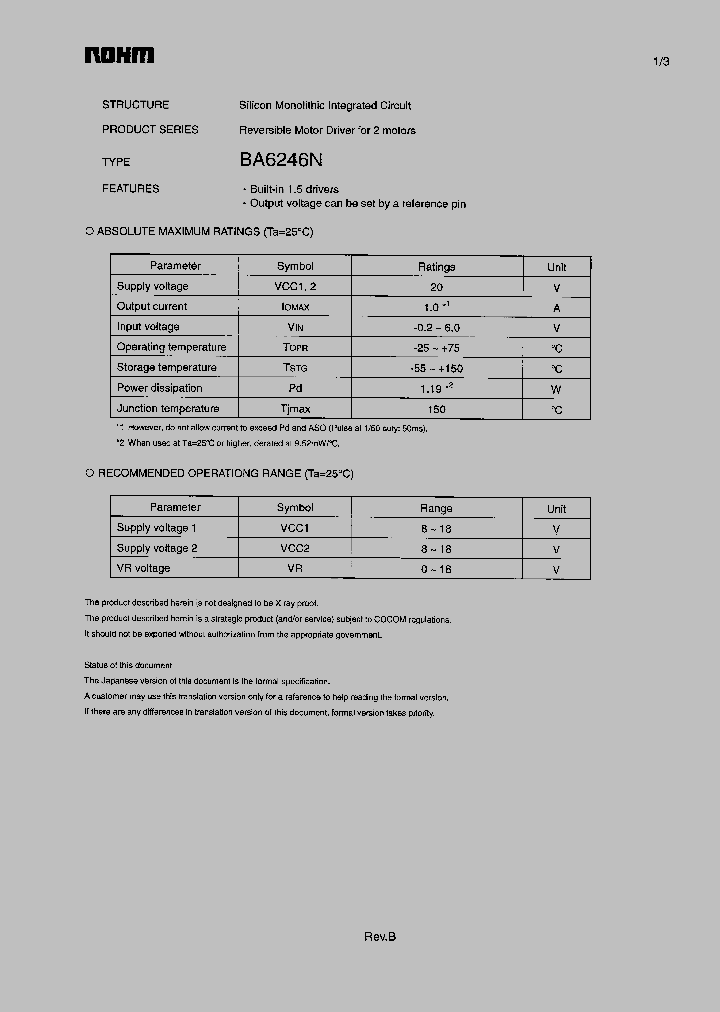 BA6246N_1216807.PDF Datasheet