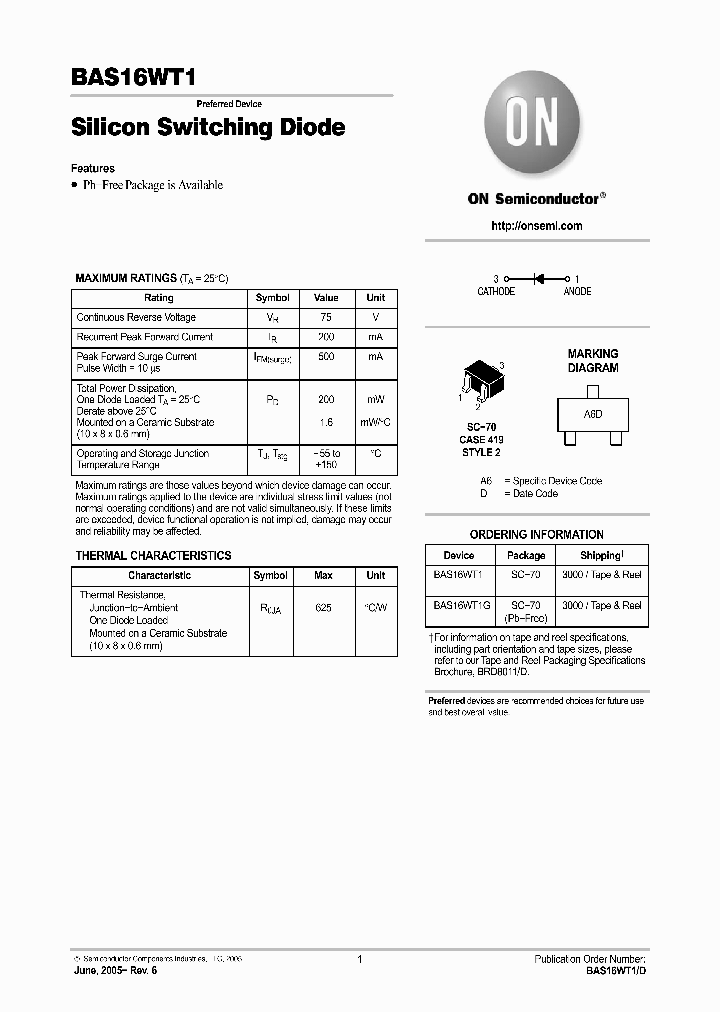 BAS16WT1_1107183.PDF Datasheet