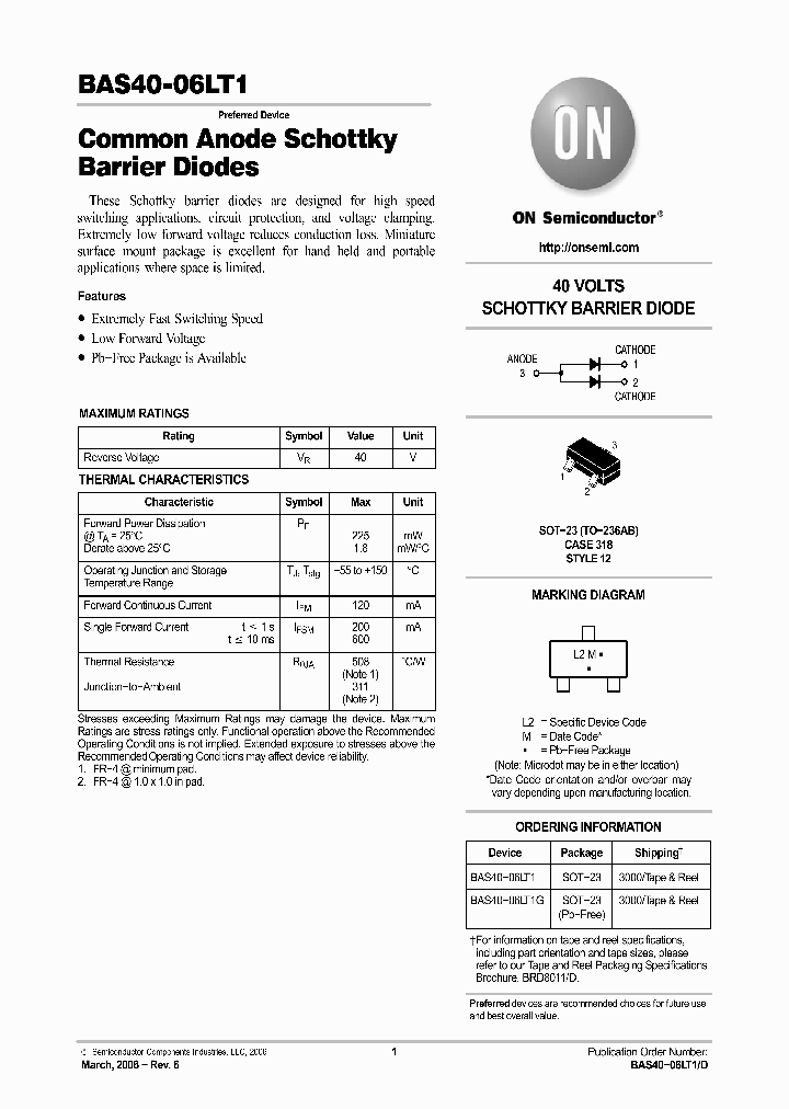BAS40-06LT1G_1217223.PDF Datasheet
