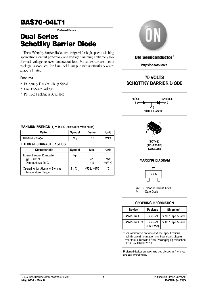 BAS70-04LT1G_1162196.PDF Datasheet