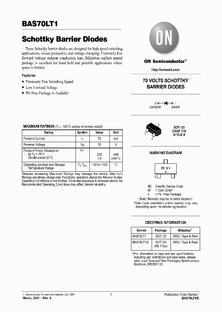 BAS70LT107_1217274.PDF Datasheet