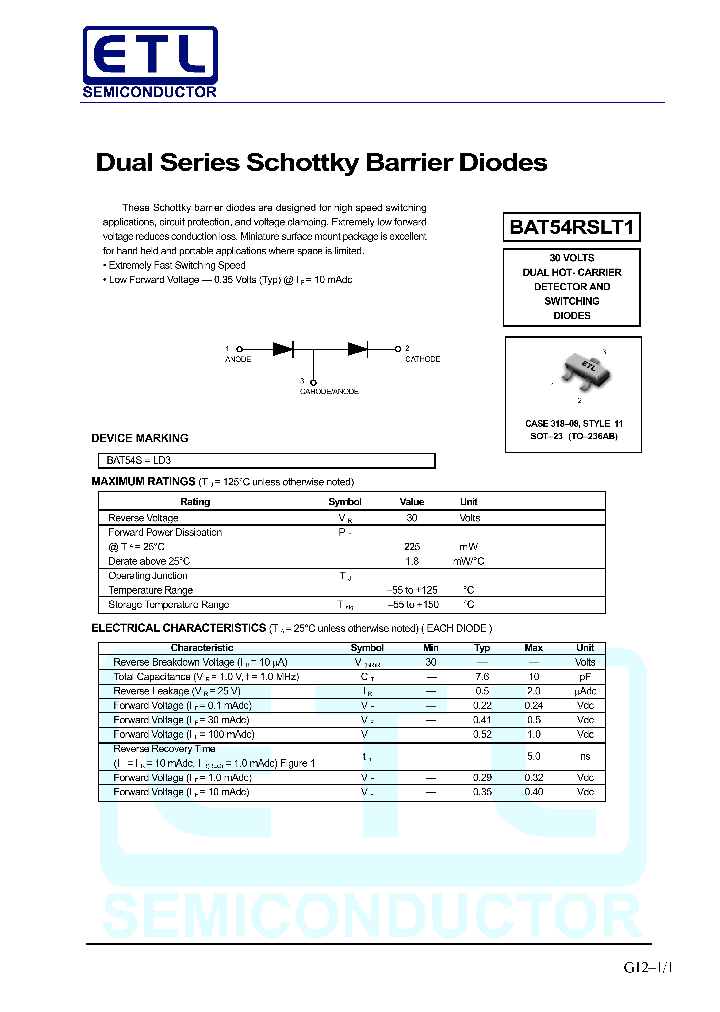 BAT54RSLT1_1217404.PDF Datasheet