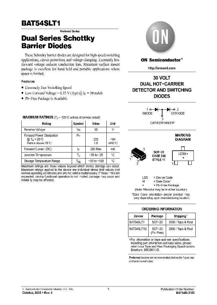 BAT54SLT1G_1217412.PDF Datasheet