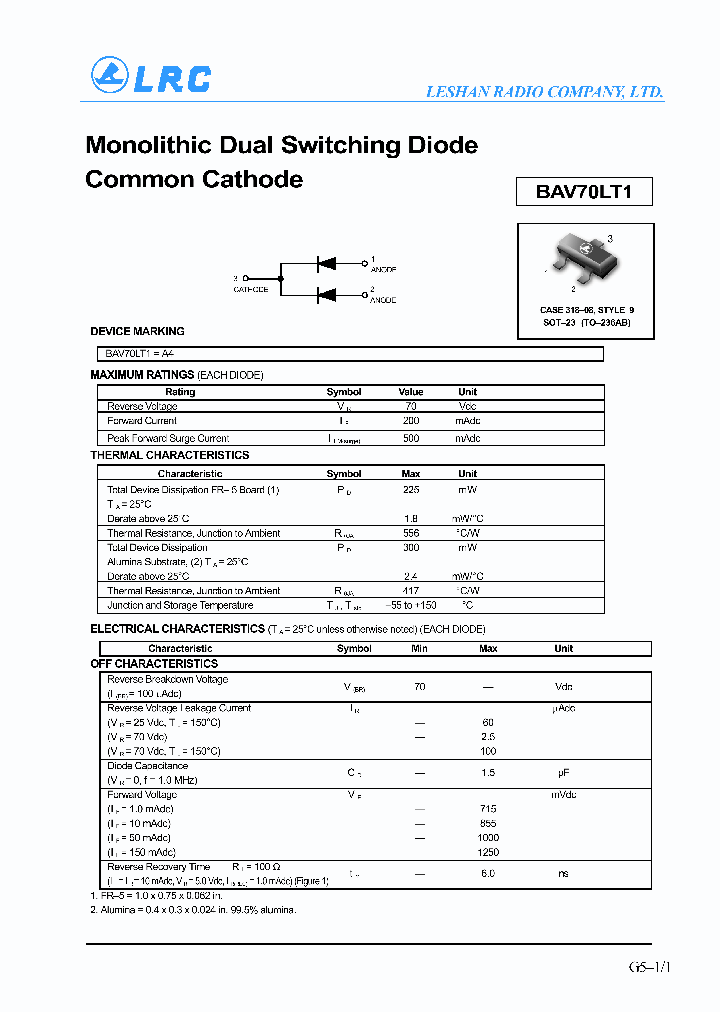 BAV70LT1_1107301.PDF Datasheet
