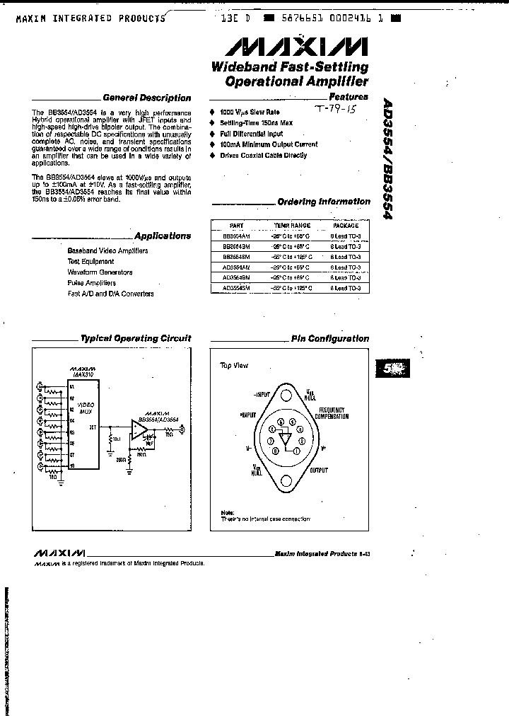 BB3554_1033178.PDF Datasheet