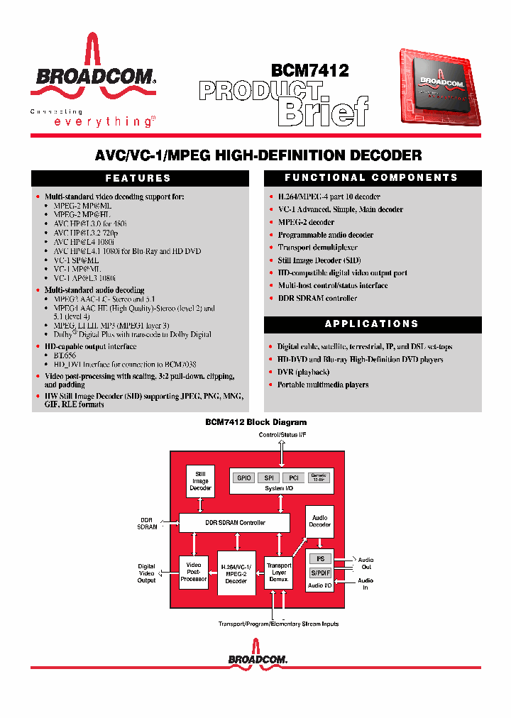 BCM7412_1119292.PDF Datasheet