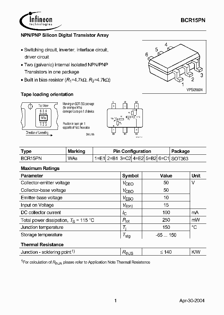 BCR15PN_1218331.PDF Datasheet